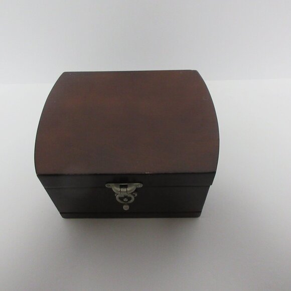 Jewelry Box Cherry Wood (with Mirror And Lift Tray) (Beige Felt Inside). - Picture 6 of 6